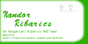nandor ribarics business card
